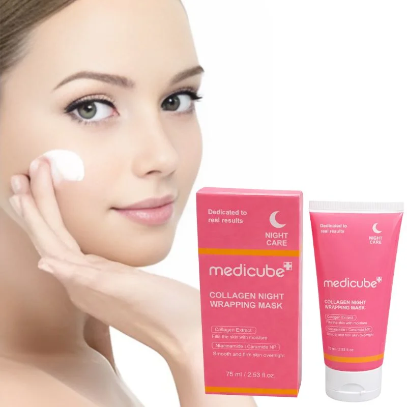 medicube collagen night wrapping mask | overnight elasticity & hydration peel off mask
