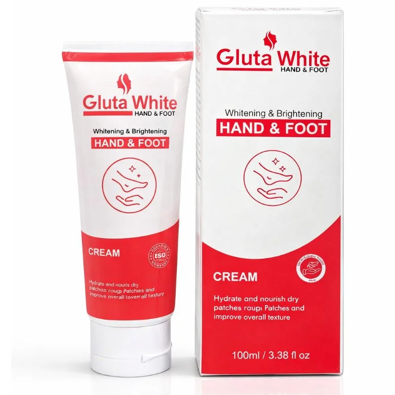 gluta white hand & foot whitening cream 100ml | best whitening, moisturizing & brightening