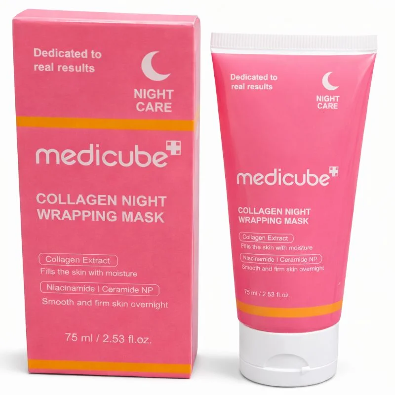 medicube collagen night wrapping mask | overnight elasticity & hydration peel off mask