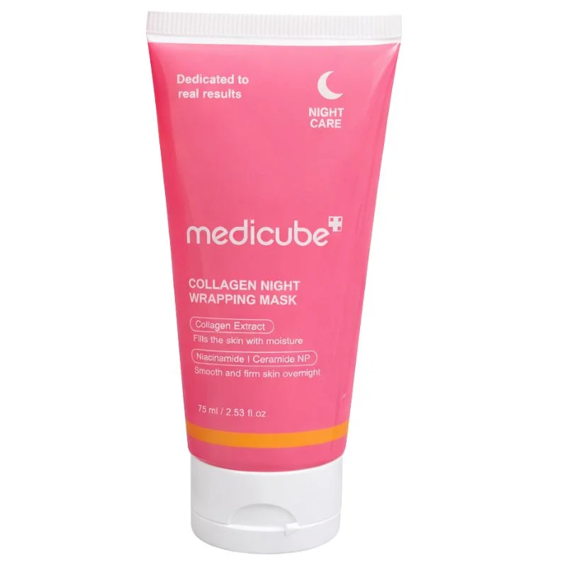 medicube collagen night wrapping mask | overnight elasticity & hydration peel off mask