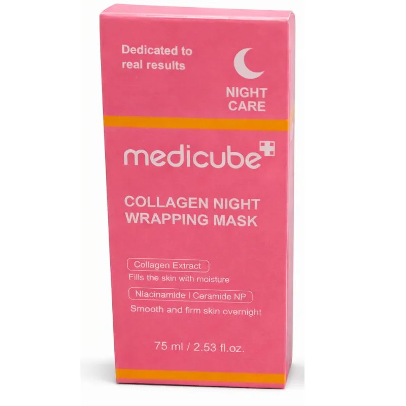medicube collagen night wrapping mask | overnight elasticity & hydration peel off mask